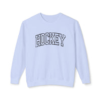 Hockey Comfort Colors Unisex Lightweight Crewneck Sweatshirt