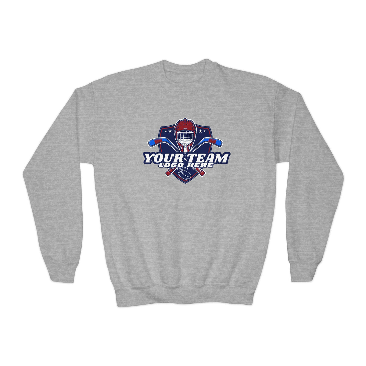 Custom Team Logo Youth Crewneck Sweatshirt