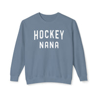 Hockey Nana Comfort Colors Unisex Lightweight Crewneck Sweatshirt