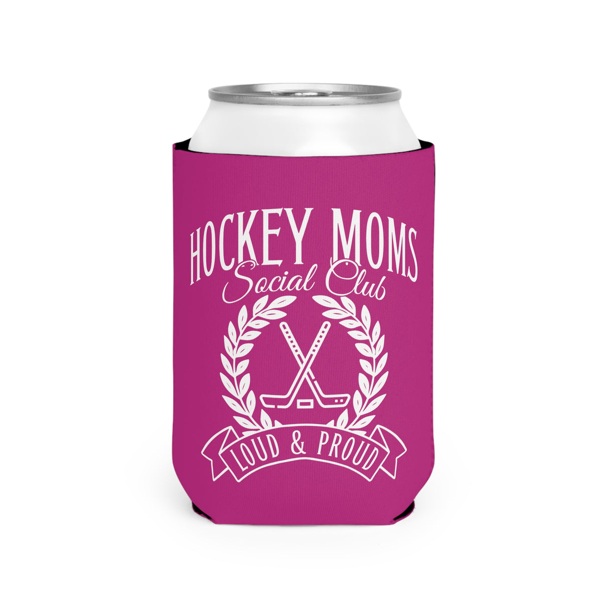 Hockey Moms Social Club Can Cooler Sleeve