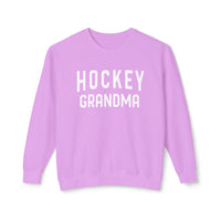 Hockey Grandma Comfort Colors Unisex Lightweight Crewneck Sweatshirt