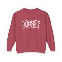 Hockey Comfort Colors Unisex Lightweight Crewneck Sweatshirt