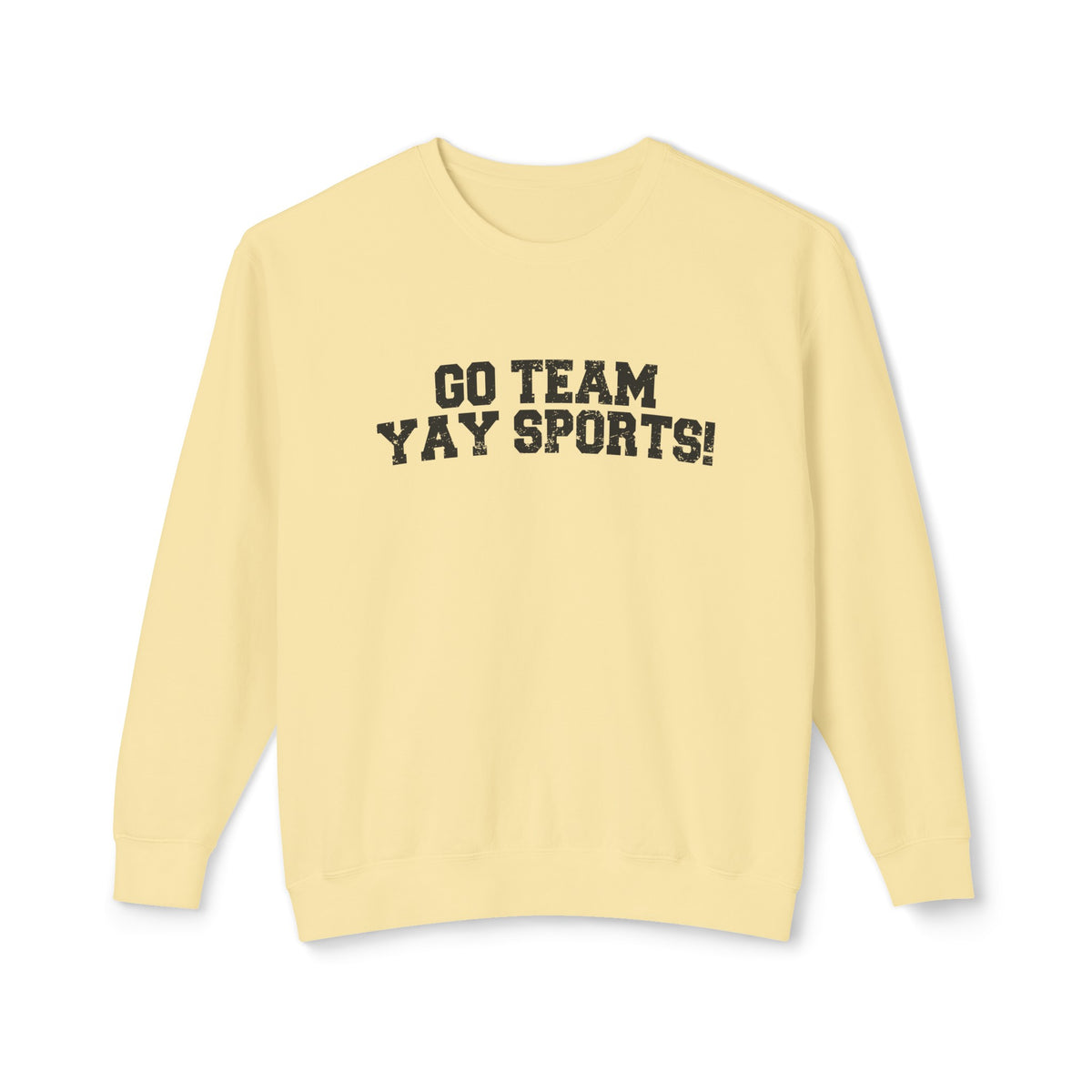 Go Team Yay Sports Comfort Colors Unisex Lightweight Crewneck Sweatshirt