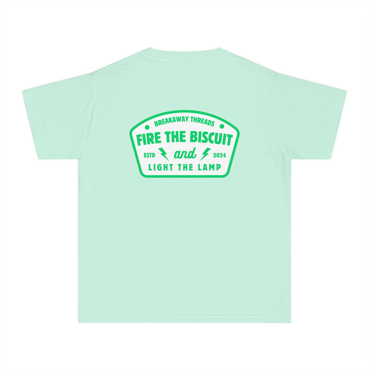 Fire The Biscuit And Light The Lamp Comfort Colors Youth Midweight Tee