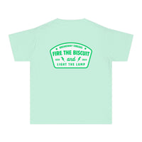 Fire The Biscuit And Light The Lamp Comfort Colors Youth Midweight Tee