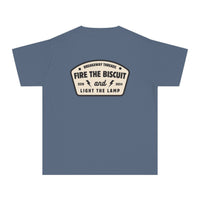 Fire The Biscuit And Light The Lamp Comfort Colors Youth Midweight Tee