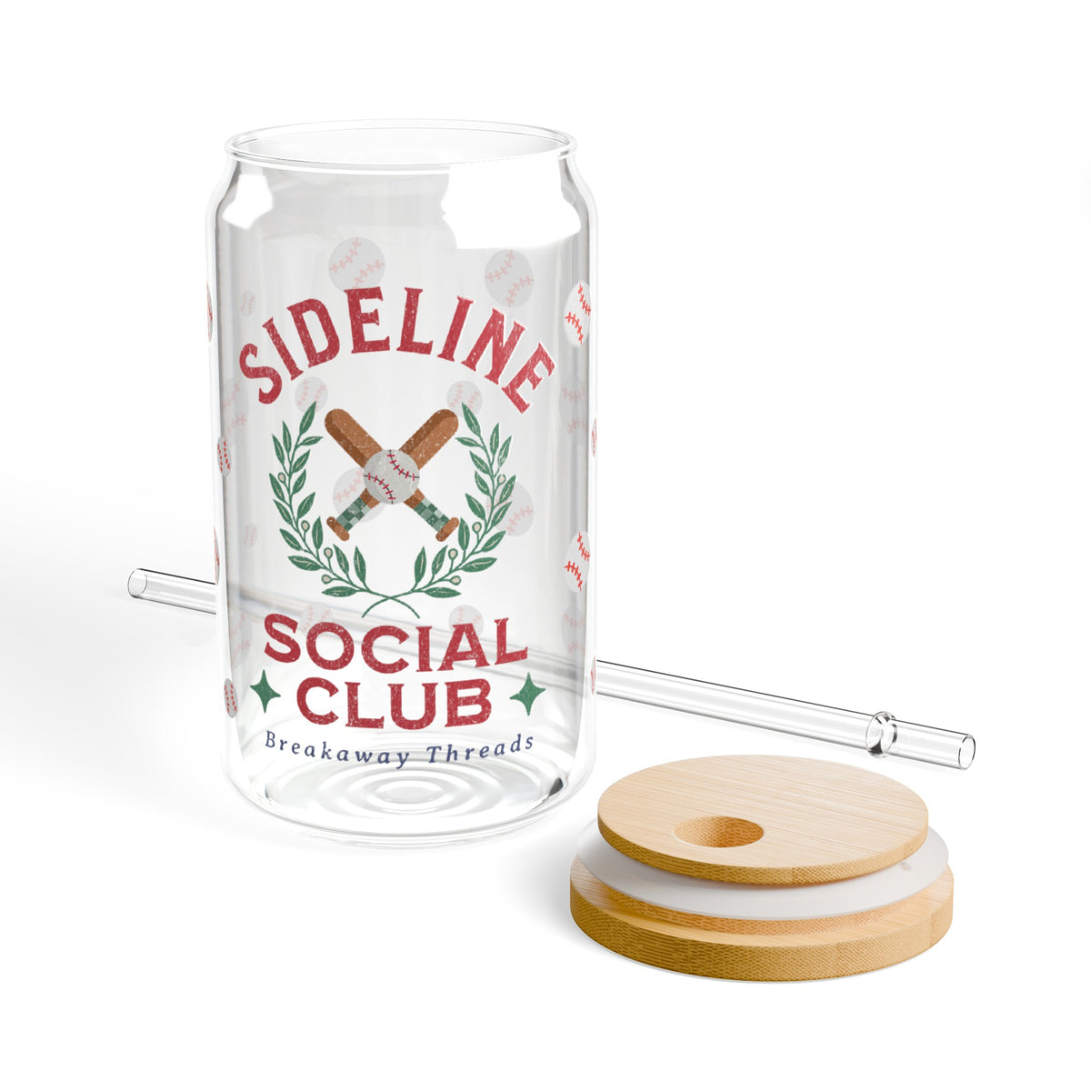 Sideline Social Club Sipper Glass, 16oz