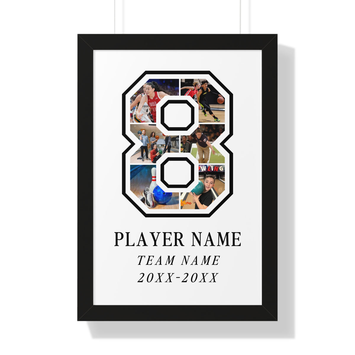 Custom Collage Framed Vertical Poster