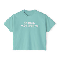 Go Team Yay Sports Comfort Colors Women's Boxy Tee