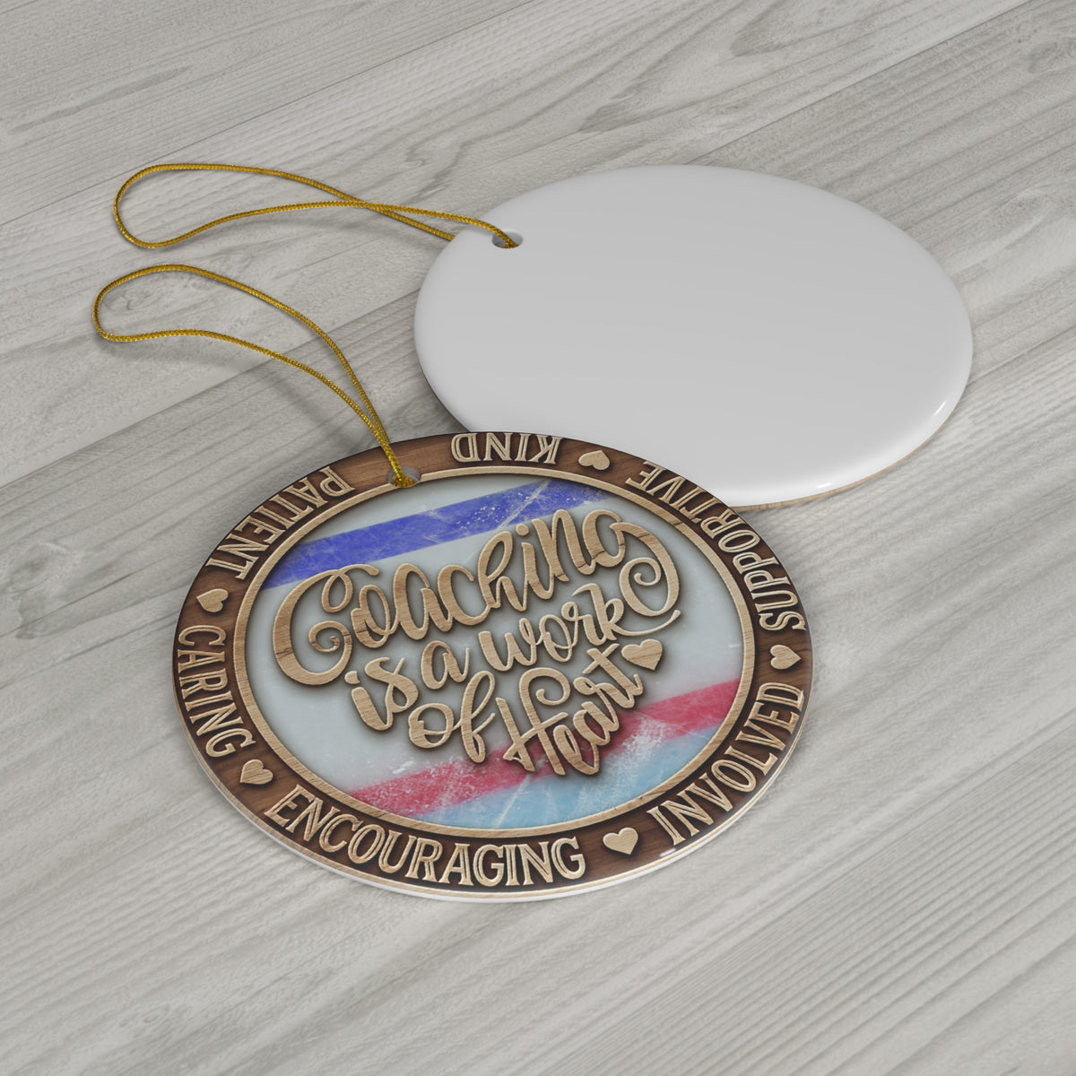 Coaching is Work From the Heart Ceramic Ornament