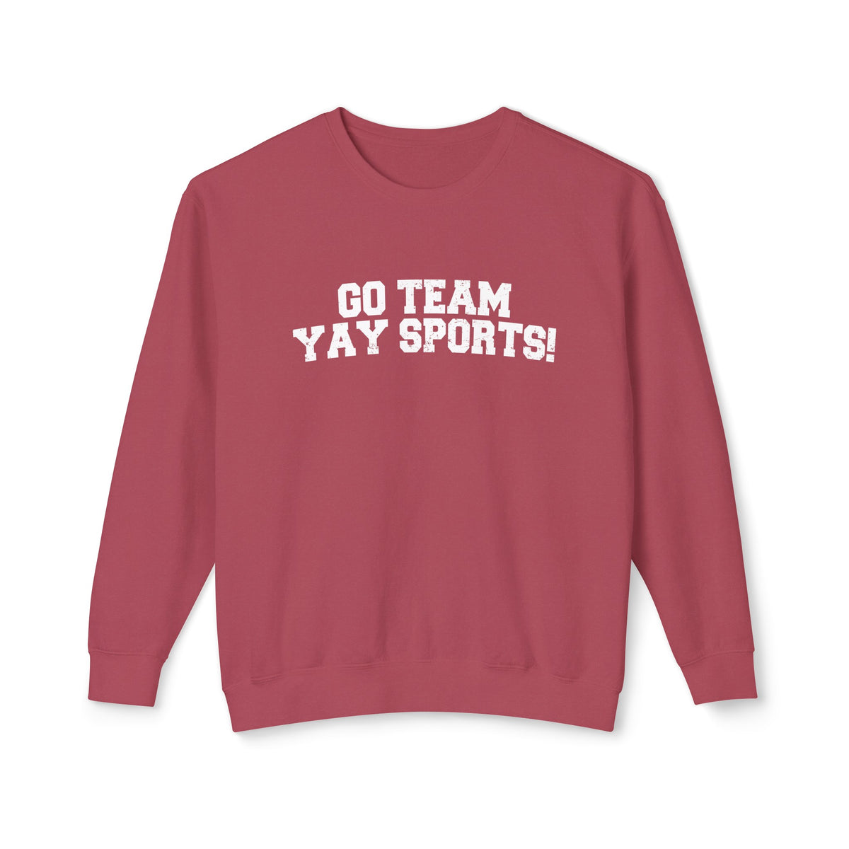 Go Team Yay Sports Comfort Colors Unisex Lightweight Crewneck Sweatshirt