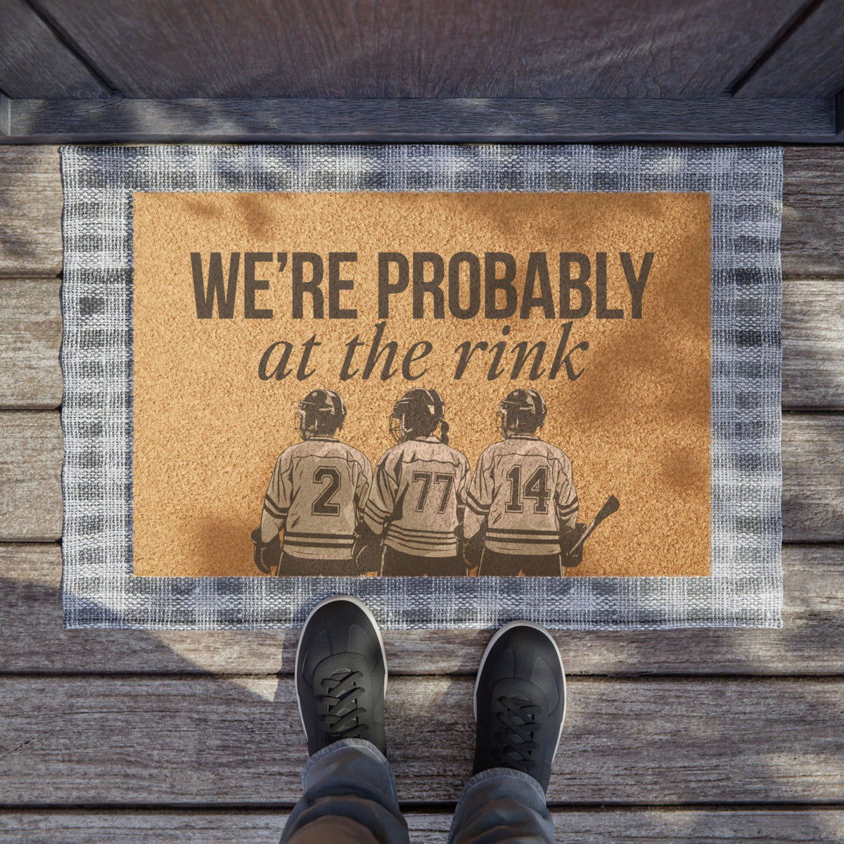 We're Probably at the Rink Custom Player Doormat