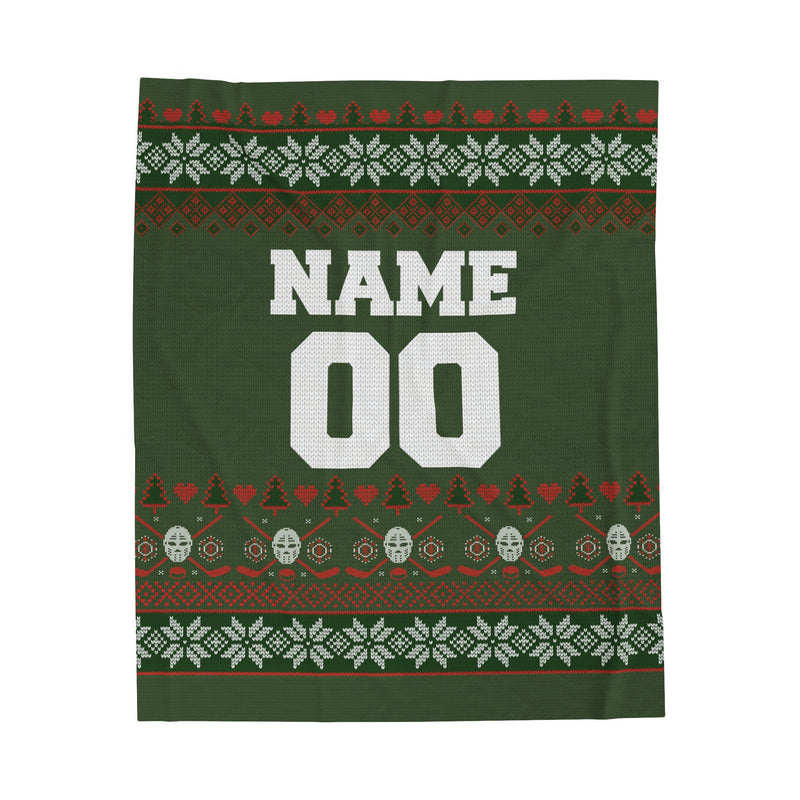 Custom Player Christmas Velveteen Plush Blanket