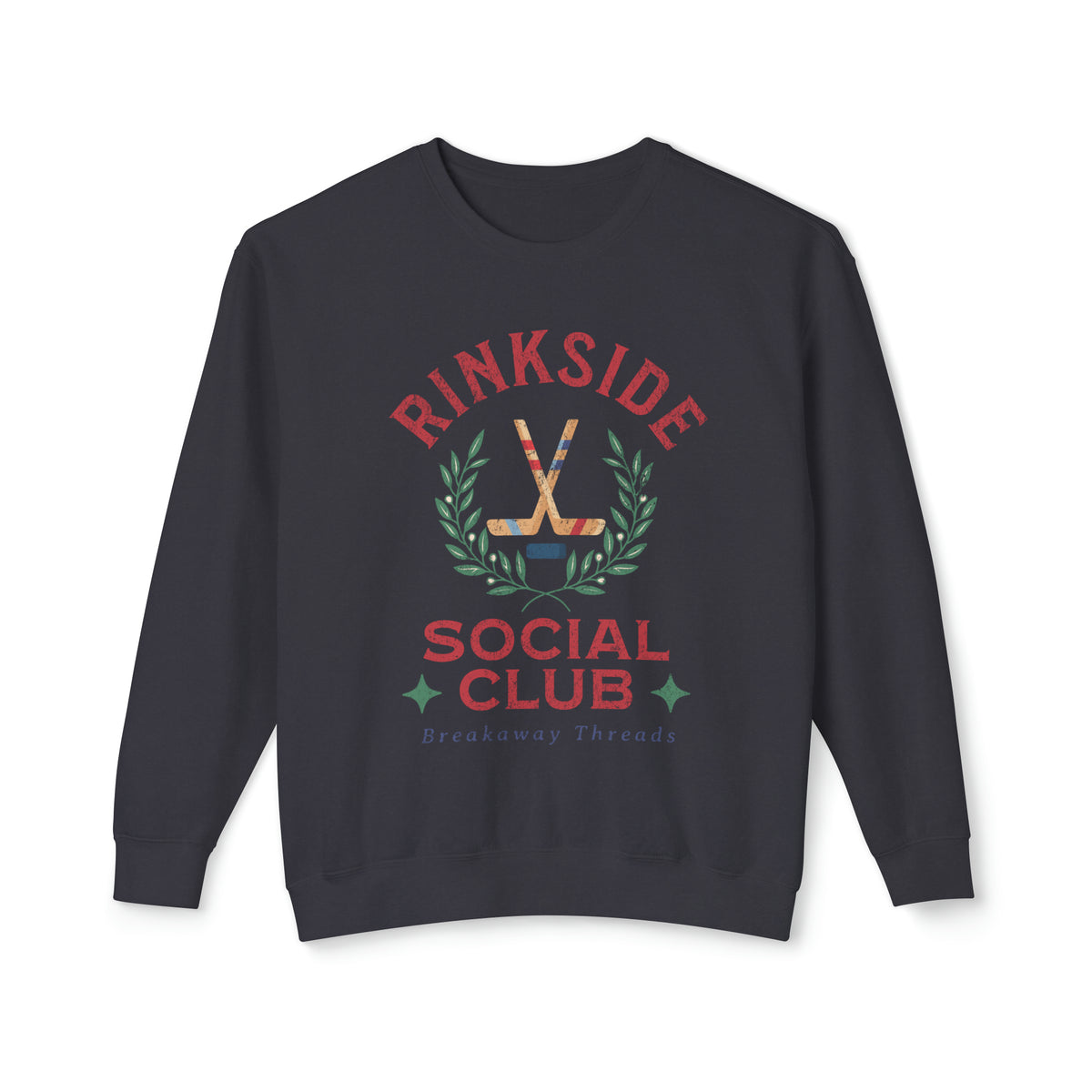 Rinkside Social Club Soft Style Comfort Colors Unisex Lightweight Crewneck Sweatshirt