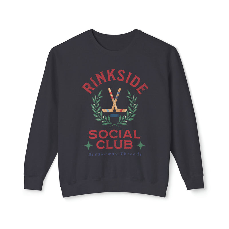 Rinkside Social Club Soft Style Comfort Colors Unisex Lightweight Crewneck Sweatshirt
