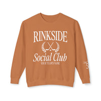 Custom Rinkside Social Club Comfort Colors Unisex Lightweight Crewneck Sweatshirt