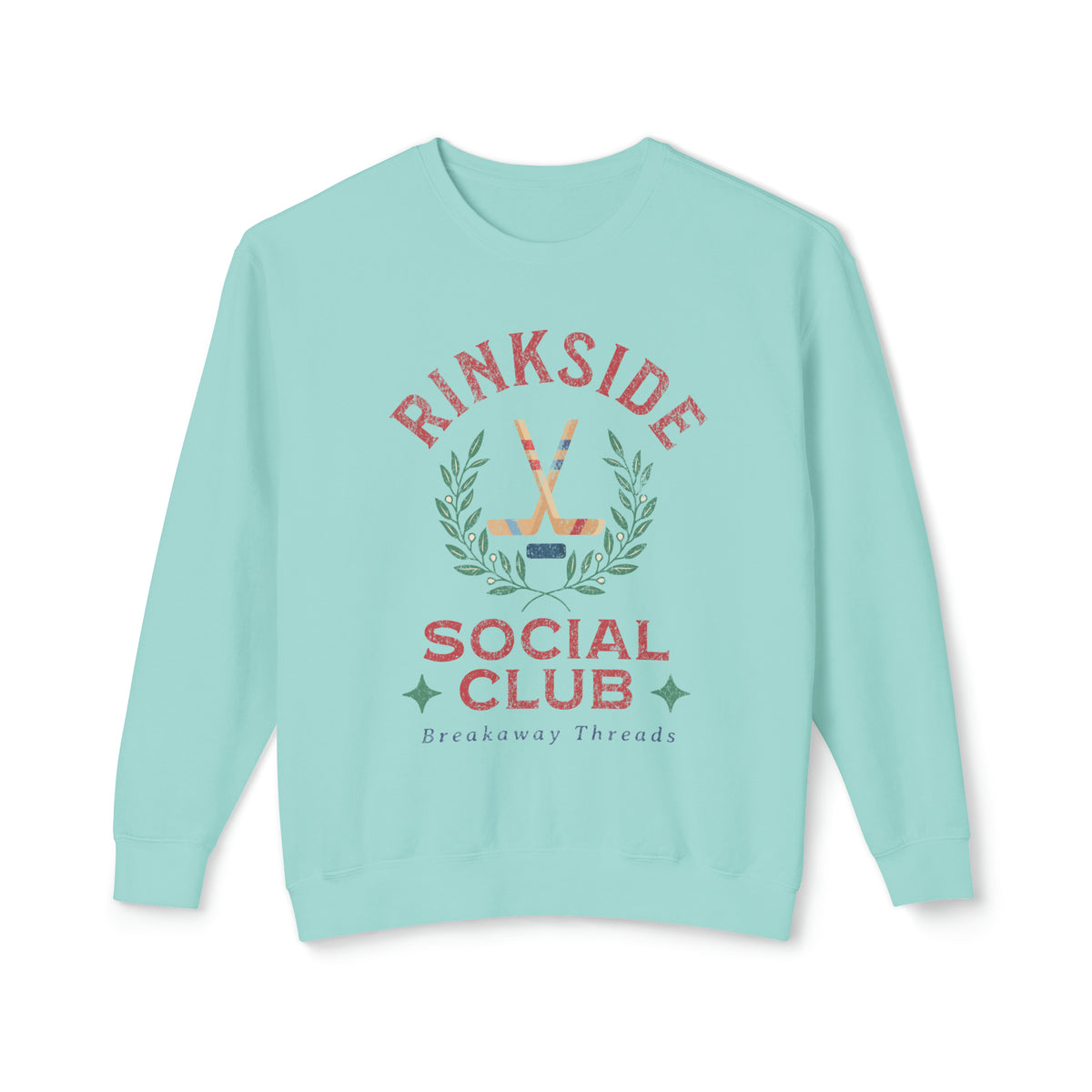 Rinkside Social Club Soft Style Comfort Colors Unisex Lightweight Crewneck Sweatshirt