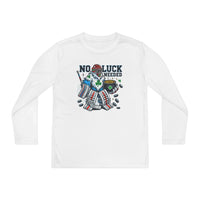 No Luck Needed Yeti Goalie Youth Long Sleeve Competitor Tee