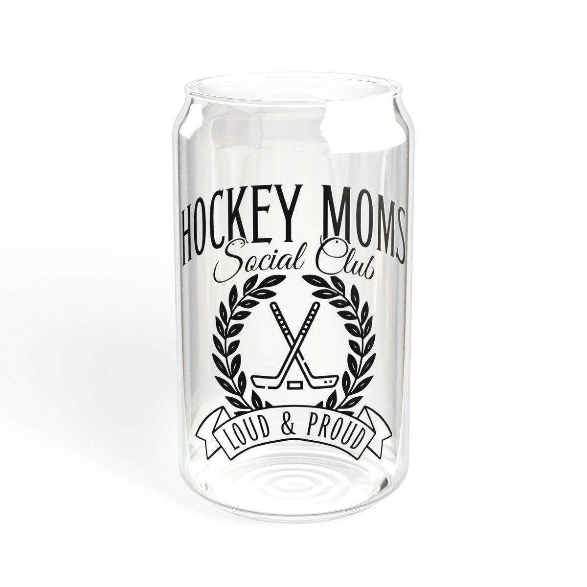 Hockey Moms Social Club Sipper Glass, 16oz