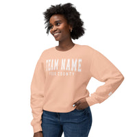 Custom Team Comfort Colors Unisex Lightweight Crewneck Sweatshirt