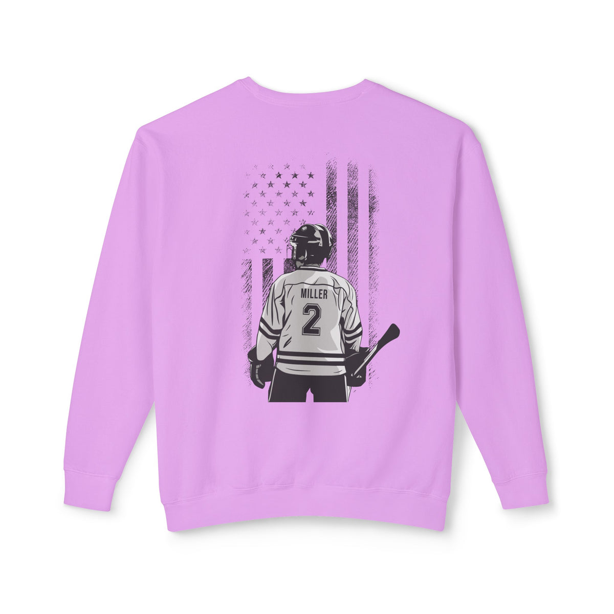 Custom Hockey Mom Comfort Colors Unisex Lightweight Crewneck Sweatshirt