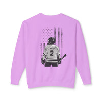 Custom Hockey Mom Comfort Colors Unisex Lightweight Crewneck Sweatshirt