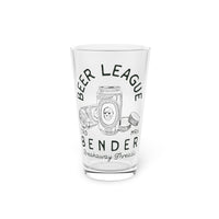 Beer League Bender Pint Glass, 16oz