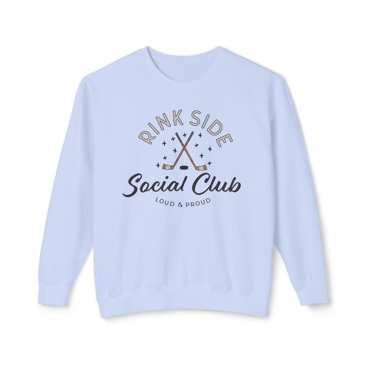 Rinkside Social Club Comfort Colors Unisex Lightweight Crewneck Sweatshirt