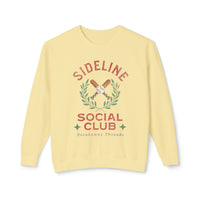 Sideline Social Club Soft Style Comfort Colors Unisex Lightweight Crewneck Sweatshirt