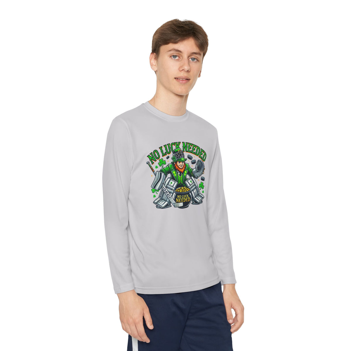 No Luck Needed Youth Long Sleeve Competitor Tee