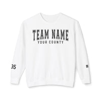 Custom Team Comfort Colors Unisex Lightweight Crewneck Sweatshirt