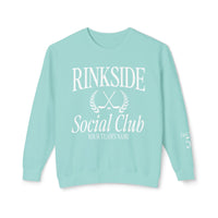 Custom Rinkside Social Club Comfort Colors Unisex Lightweight Crewneck Sweatshirt