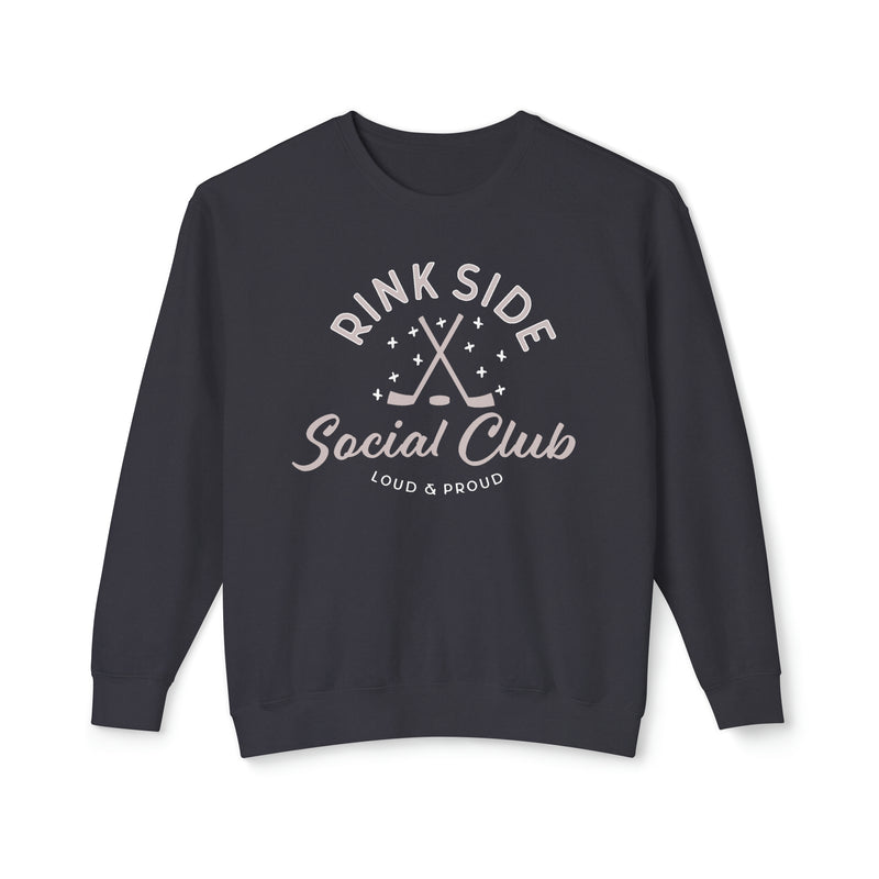 Rinkside Social Club Comfort Colors Unisex Lightweight Crewneck Sweatshirt