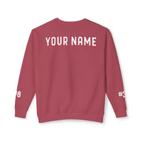 Custom Team Comfort Colors Unisex Lightweight Crewneck Sweatshirt