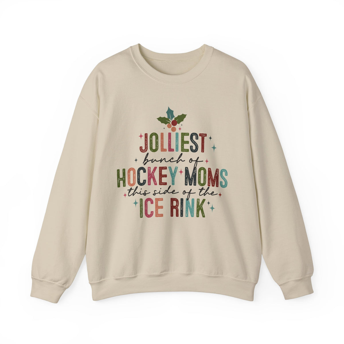 The Jolliest Bunch of Hockey Moms this Side of the Hockey Rink Unisex Heavy Blend™ Crewneck Sweatshirt