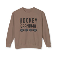 Custom Hockey Grandma Comfort Colors Unisex Lightweight Crewneck Sweatshirt