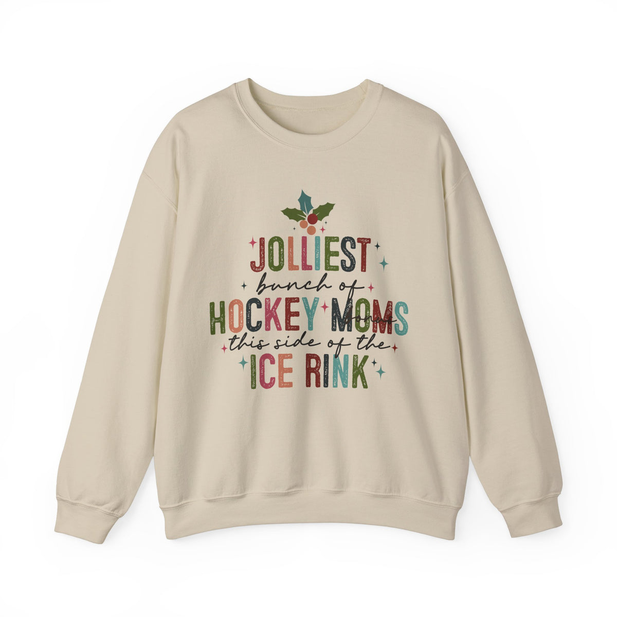 The Jolliest Bunch of Hockey *Bonus* Moms this Side of the Hockey Rink Unisex Heavy Blend™ Crewneck Sweatshirt