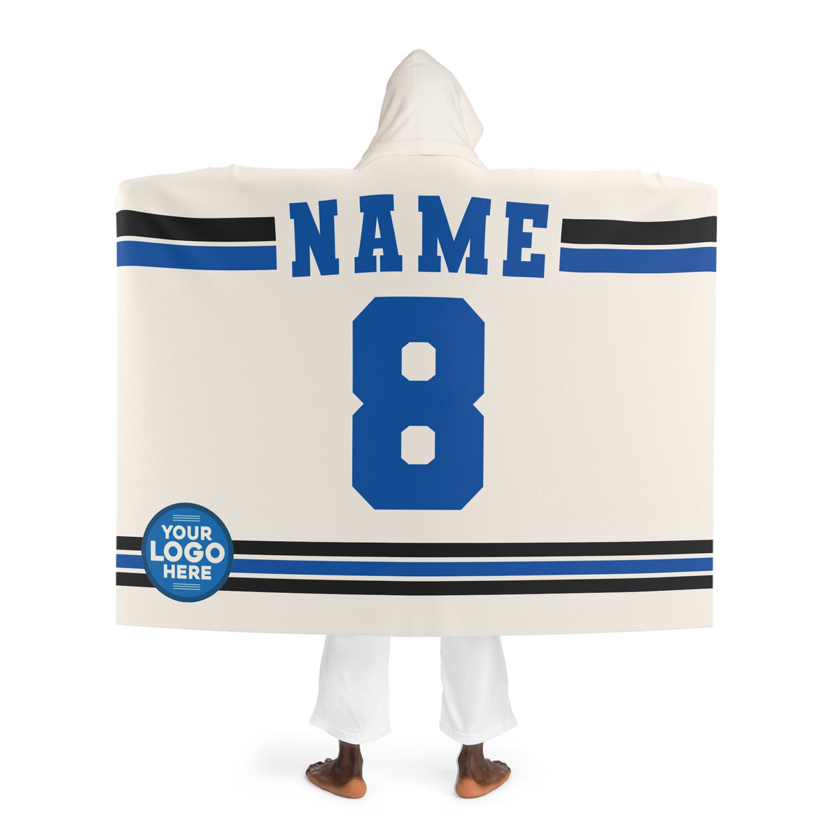 Custom Team Hooded Sherpa Fleece Rink Blanket