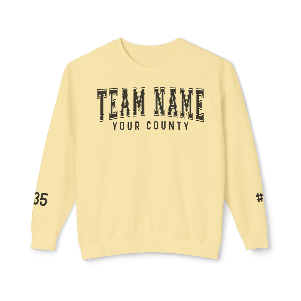 Custom Team Comfort Colors Unisex Lightweight Crewneck Sweatshirt