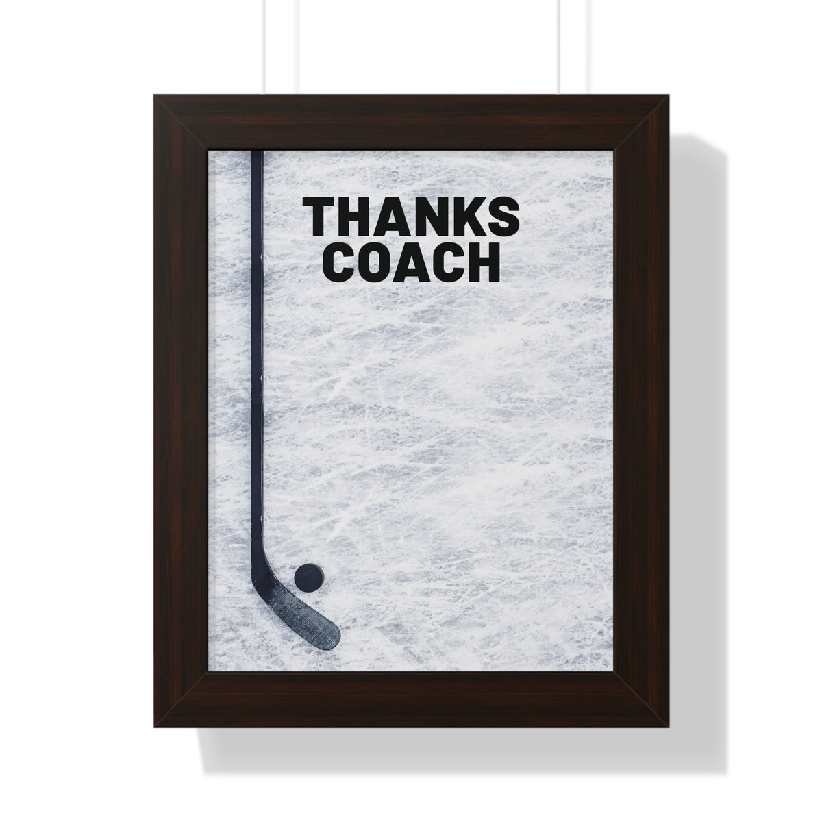 Thanks Coach Framed Vertical Poster