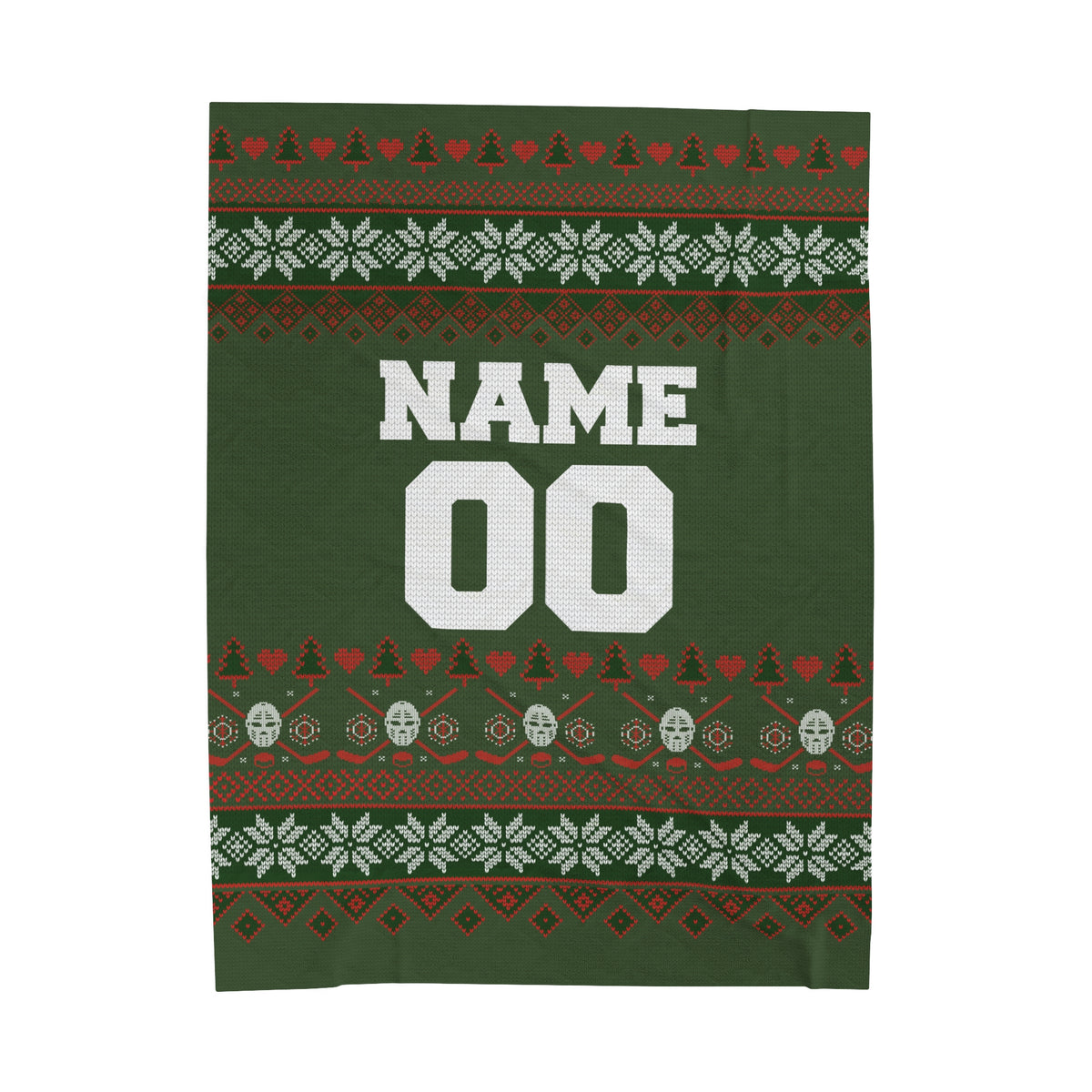 Custom Player Christmas Velveteen Plush Blanket