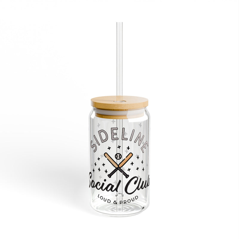 Sideline Social Club Sipper Glass, 16oz