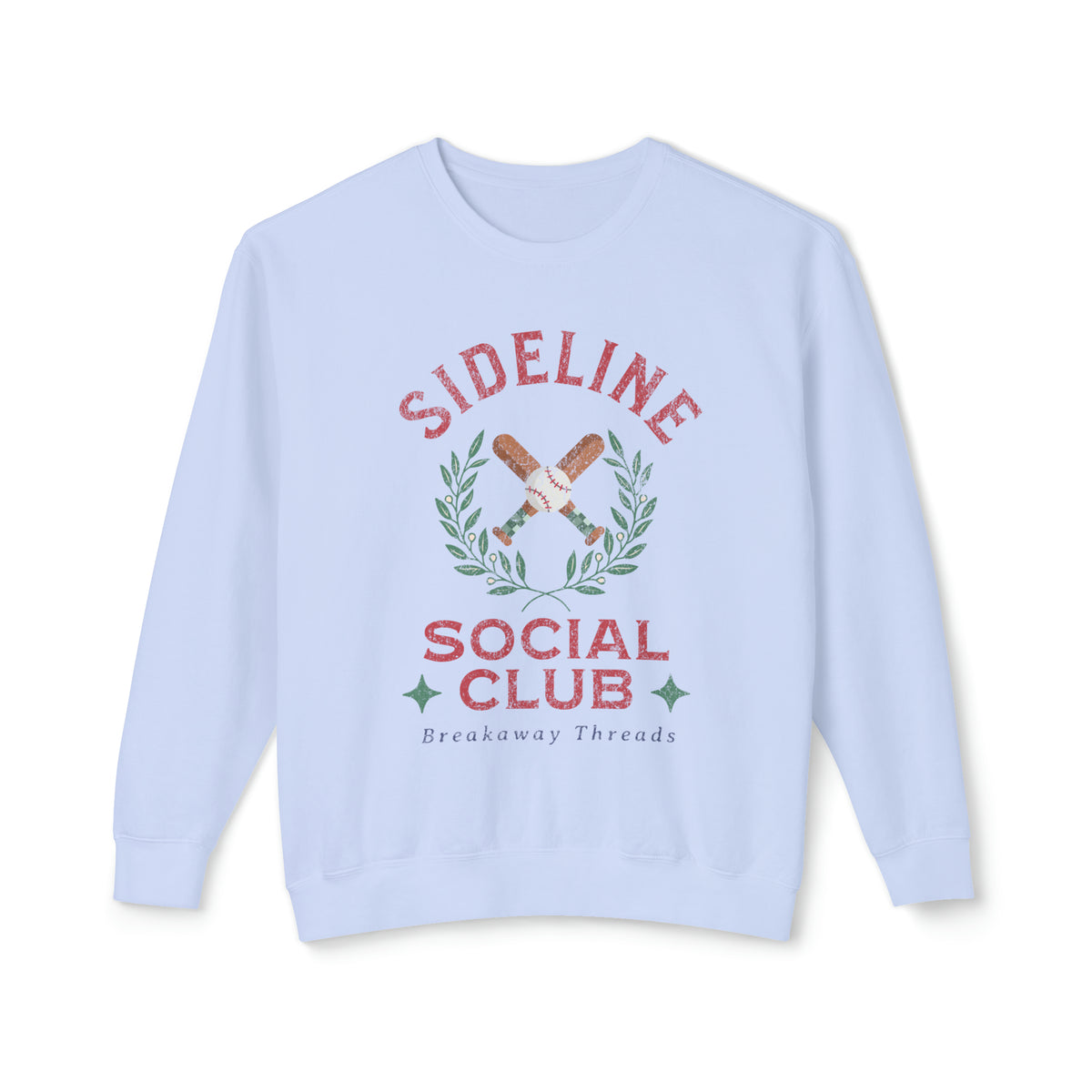 Sideline Social Club Soft Style Comfort Colors Unisex Lightweight Crewneck Sweatshirt