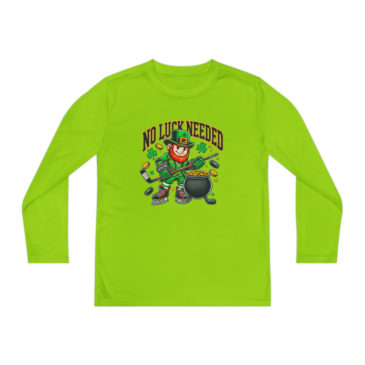 No Luck Needed Youth Long Sleeve Competitor Tee