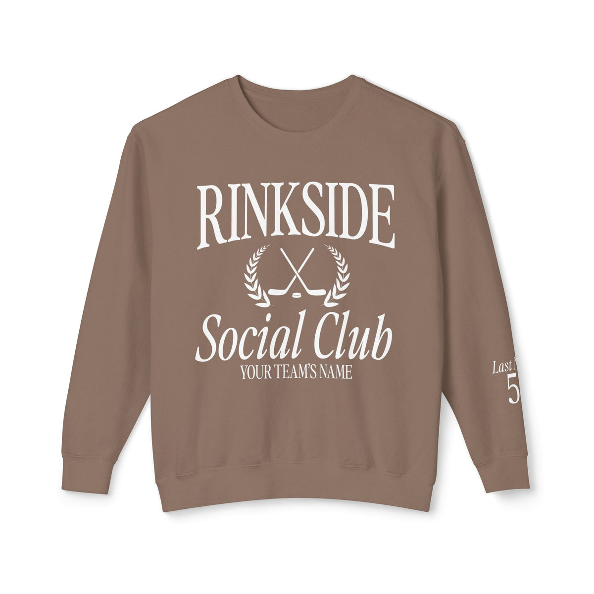 Custom Rinkside Social Club Comfort Colors Unisex Lightweight Crewneck Sweatshirt