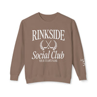 Custom Rinkside Social Club Comfort Colors Unisex Lightweight Crewneck Sweatshirt