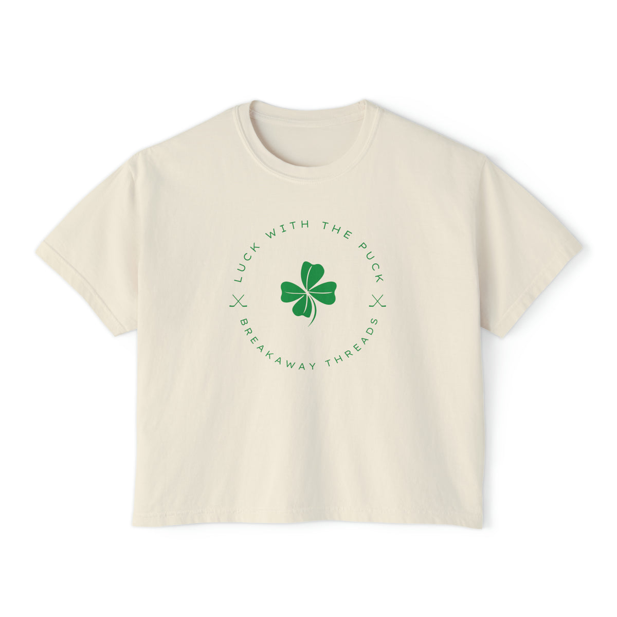 Luck With The Puck Comfort Colors Women's Boxy Tee