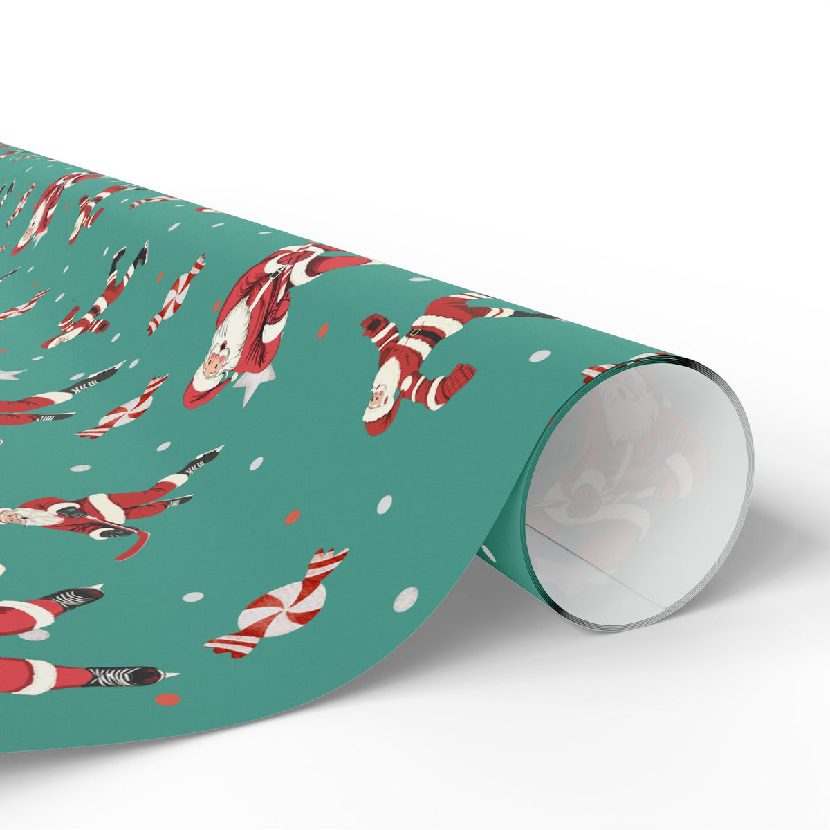 Santa's Slapshot Wrapping Paper