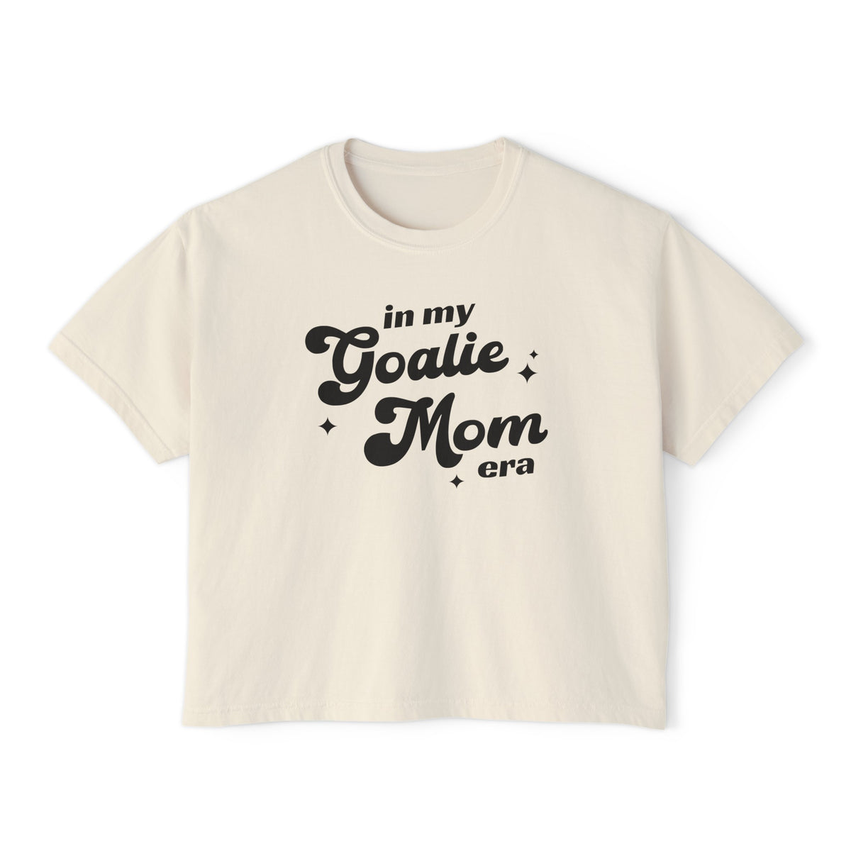 In My Goalie Mom Era Comfort Colors Women's Boxy Tee