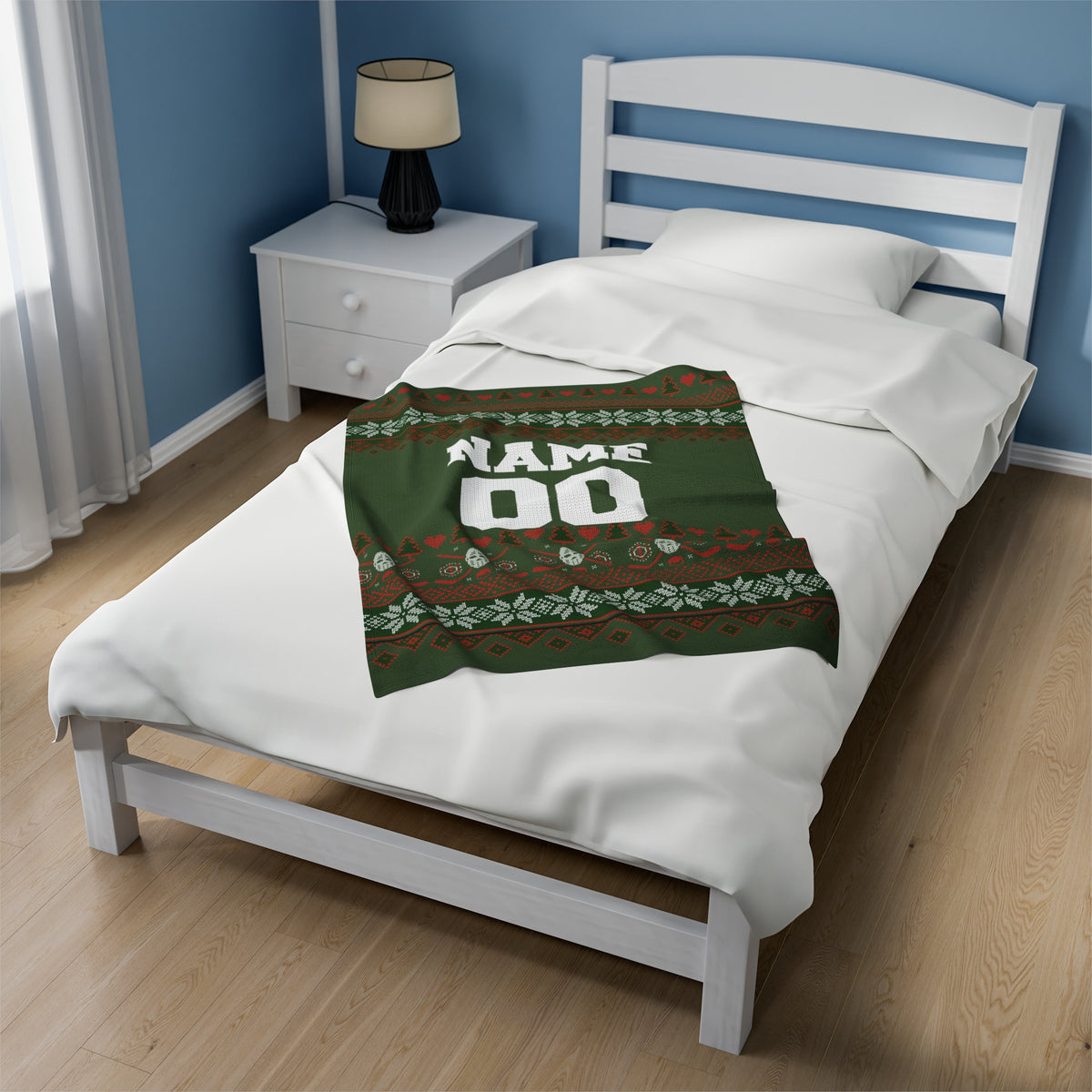 Custom Player Christmas Velveteen Plush Blanket